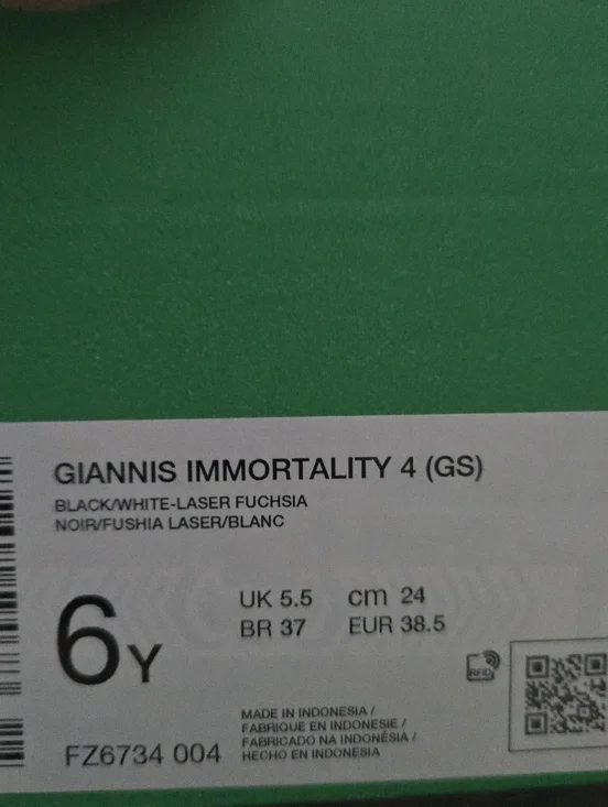 Giannis Immortality 4 GS 6Y Pink And Black Basketball Sneakers New 042026 - Picture 8 of 8